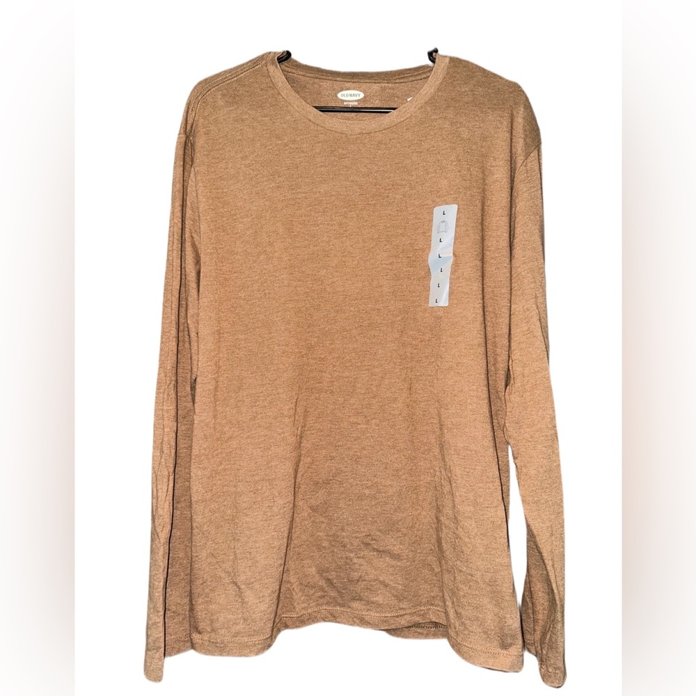 OLD NAVY LONG SLEEVE TOP. SIZE LARGE. BROWN. BRAND NWT.